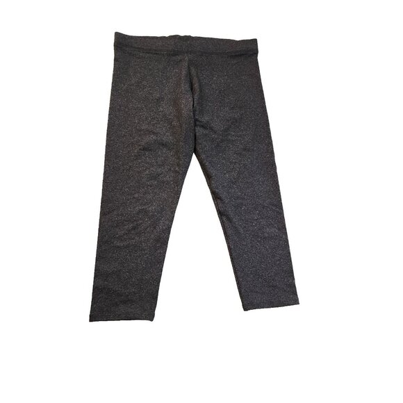 Solow Sport Womens L Gray Heathered Cropped Athletic Leggings - Picture 1 of 4